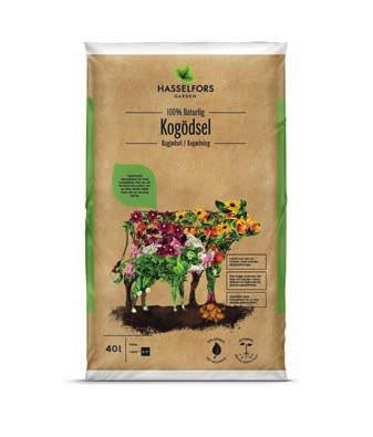 VÄXTBÄDDAR GÖDSEL OCH UNDERHÅLL KOGÖDSEL Traditionell naturgödsel till hela trädgården. Förbättrar jorden med mull och gör den lucker och näringsrik. Luktfri och lätt att hantera.