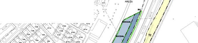 Utsnitt från Trafikverkets Planritning markanspråk, Fastställelsehandling,