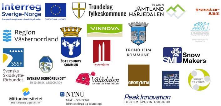 Projektpartners/medfinansiärer Sverige Peak Innovation Mittuniversitetet (STRC) Region Jämtland Härjedalen Region Västernorrland Östersunds kommun Östersund Skidstadion Vålådalen