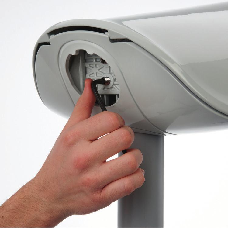ytbehandling Material Färg Installation Underhåll Tillbehör Notera Armaturhus: pressgjuten aluminium Glas: härdat, 5 mm tjocklek RAL 7035 eller silvergrå (som RAL 9006) som standard Andra RAL- eller