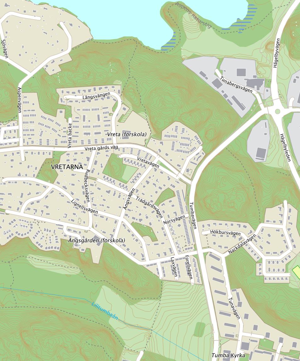 Föreslagen plats för hundrastgård i Vretarna