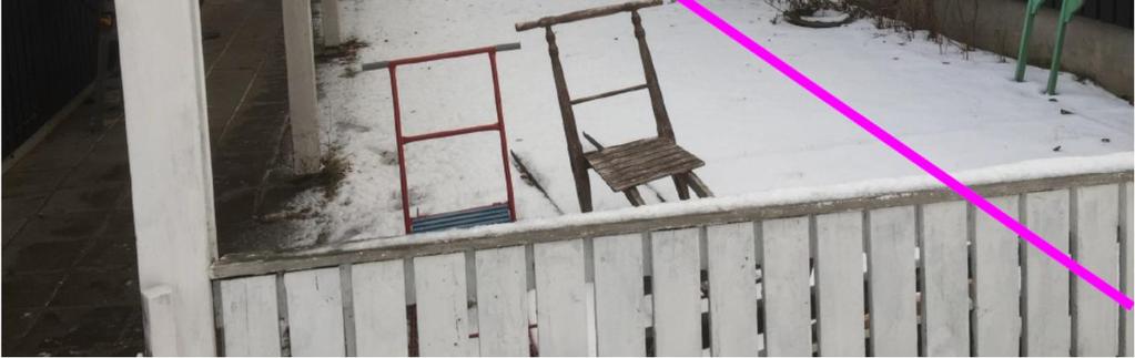 detta fall vara tvungna att gå via tak i kök eller vardagsrum. Någon vidare undersökning har därmed inte gjorts. För den nedre sträckan i kv.