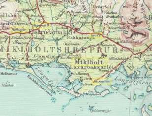5.3 MIKLAHOLTSHREPPUR. The original post office was opened at MIKLAHOLT 1.1.1873 and used a provincial postmark until 31.12.1874 (see 5.2 above).