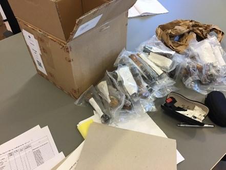 Dom hade en överenskommelse med inrikesministeriet att de skulle föra över stämplarna till Nationalmuseum, det var år 2003, olyckligtvis när det så var dags att transportera över materialet, så var