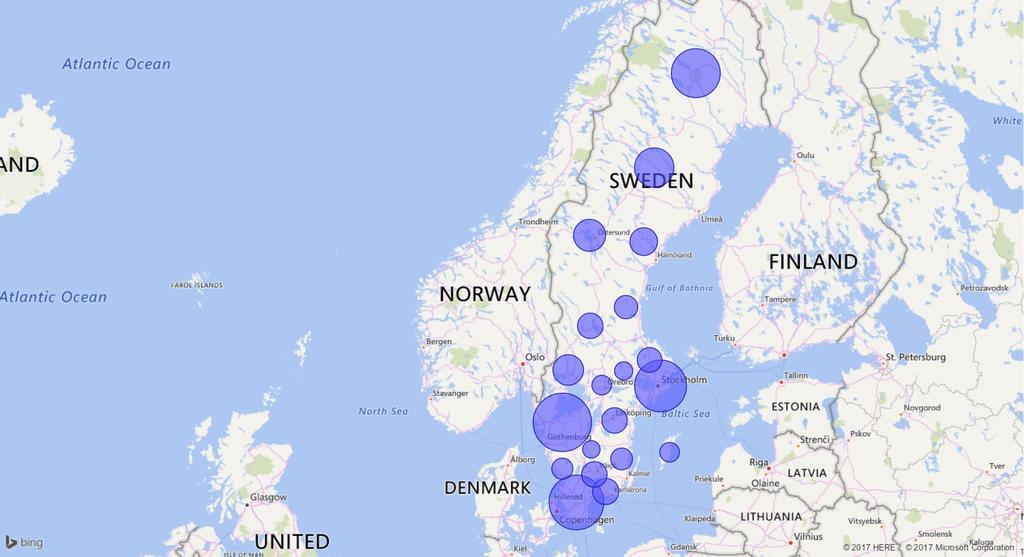 INTERREG PROGRAM Program Projekt Svenska partners Total projektbudget % Baltic Sea Region 159 202 330 000 22,42% ÖKS 189 162 739 176 18,03% Sverige-Norge 146 95 071 457 10,53% Central Baltic 115 91