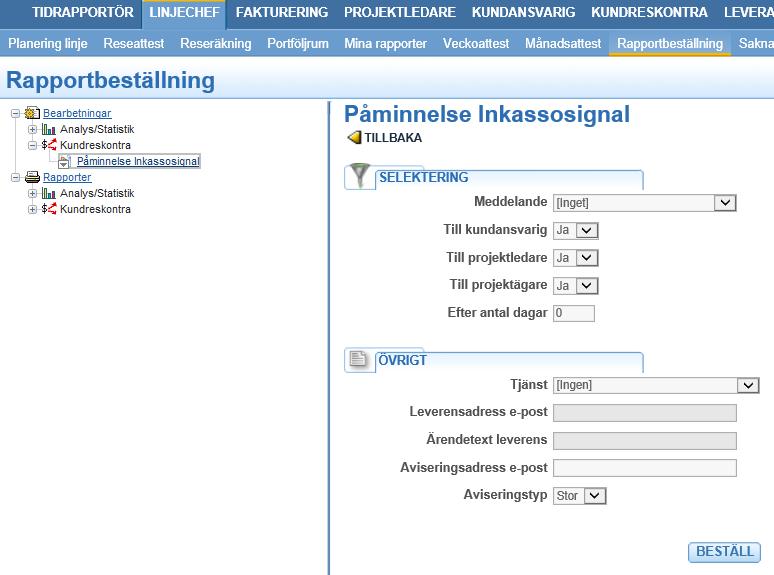 Projektform Anges om viss projektforms projekt ska nollställas och salderas från transaktionsnivå.