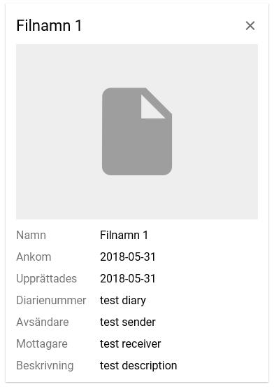 Sid 16 (22) 13.1.2 Visa summeringsvy Visar lättöverskådlig information kring filen.