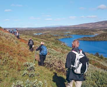 Det växlande vädret och den härliga gemenskapen hör också till helhetsupplevelsen. Vi genomförde under 2018 en resa till Funäsdalen där vi gjorde fyra dagsvandringar.