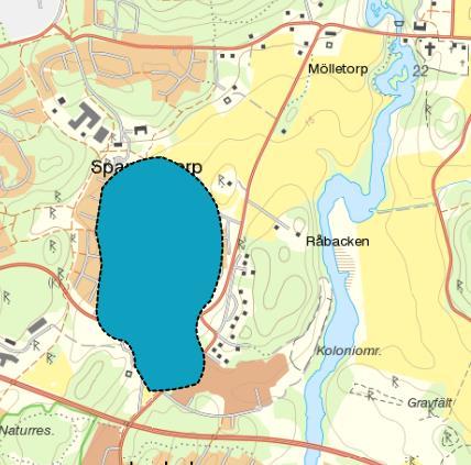 4.2 AFVELSGÄRDE GRUNDVATTENFÖREKOMST Vid utledandet av dagvatten kan delar av dagvattnet komma att rinna i ett öppet dike genom grundvattenförekomsten vid Afvelsgärde (Spandelstorp).