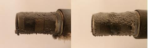 SA + kaolin Torrbland Fukthalt Torrhalt Våtsubst Våtbland Sats (kg) SA 97,0 % 0 % 100,0 % 0,97 80,38 % 9,243 Svavel 3,0 % 0,0 % 100,0 % 0,03 2,49 % 0,286 Summa 1,00 11,5 Fukthalt pellets Tabell 7: