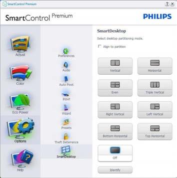 4. Bildoptimering 4.4 SmartDesktop Guide SmartDesktop SmartDesktop finns i SmartControl Premium. Installera SmartControl Premium och välj SmartDesktop i Options (Alternativ).