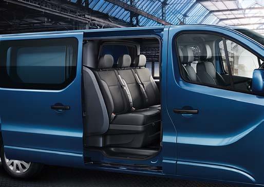 Dubbelhytt. Med Vivaro Dubbelhytt får ditt team såväl utrymme och snabb åtkomst till sina verktyg.