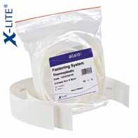 X-LITE termoplastiskt kardborrband X-LITE kardborrband har en baksida av X-LITE som vid uppvärmning fäster mot X-Lite, 3D-LITE och våra övriga lågtemperaturplaster.