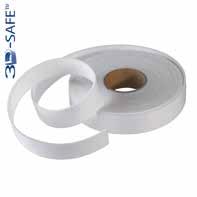 3D-Safe 3D-Safe är ett kantband av polyeteneskumplast. Bandet är självhäftande och något elastiskt. Enkelt och snabbt att applicera.