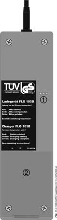 Radiosändare spectrum 1/2/3 Sida 10 / 30 2.1.3 Batteriladdare FLG 105B Använd endast denna laddare för HBC-batterierna FuB 3A och FuB 05 AA. Laddaren får ej användas i riskzoner.