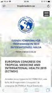 Tropiknytt TropikNytt Svensk Förening för Tropikmedicin-och Internationell Hälsa (SFTIH) är sedan ett antal år tillbaka medlemmar i det europeiska nätverket Federation of European Societies for