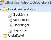 Verksamhetssystemet Navigering på den administrativa sidan När du loggat in med ditt konto i systemet kommer du att komma till din startsida. Längst upp på sidan finns en Meny.