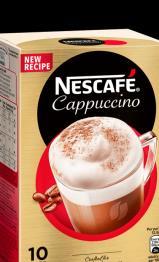 NESCAFÉ Cappuccino Produktnamn Varumärke Produkt Volym NESCAFÉ Cappuccino Burk 10x225g NESCAFÉ Cappuccino Portionspåsar 6(10x12,5g) Bilder NESCAFÉ Cappuccino