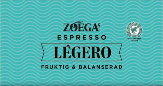 ZOÉGAS Professional Espresso Légero Produktnamn VARUMÄRKE PRODUKT FORMAT VOLYM ZOÉGAS Professional Espresso Légero Hela bönor 8x500g Bilder Film ZOÉGAS Professional Espresso Légero Hela bönor 8x500g