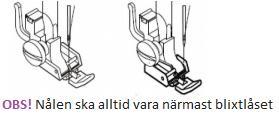 33 SY FAST BLIXTLÅS OCH PASSPOAL Pressarfot - blixtlåsfot 1.