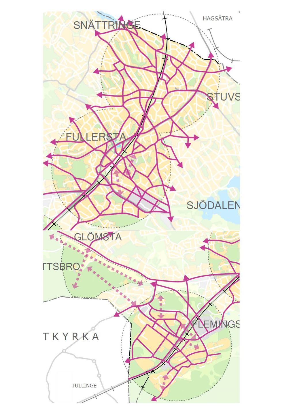 -- HAGSÄTRA GÅNGPLAN FÖR HUDDINGE KOMMUN - REMISSVERSION 25. '.. SJODALE~ ' ' '.