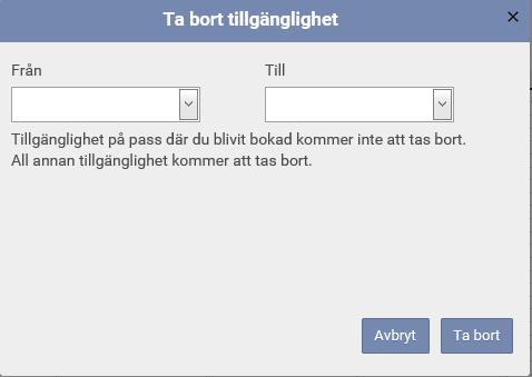 Här väljer du mellan vilka tider du vill vara tillgänglig alt. bockar för Heldygn. Klicka därefter på Ok. 4.