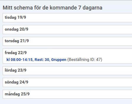 Bilden är endast en sammanställning av förfrågningar/meddelanden. Klickar du på länken Info, får du upp samma information som på raden, fast i ett separat fönster. 3.1.