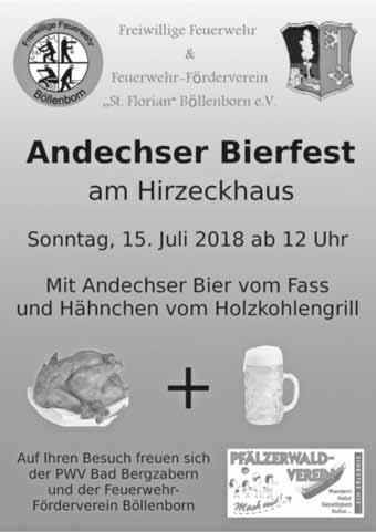 Bad Bergzabern, den 11.07.2018-21 - Südpfalz Kurier - Ausgabe 28/2018 Pfälzerwald-Verein Birkenhördt die für Sonntag, den 15.