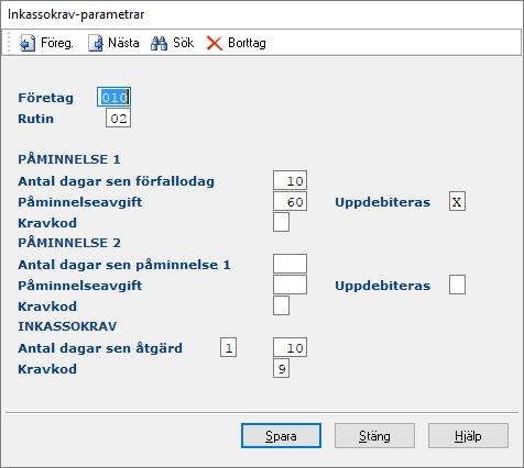 128 Kundreskontra Det minsta antal dagar som ska ha förflutit sedan fordrans förfallodag för att överföring ska ske.