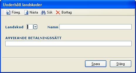 142 Kundreskontra Om inbetalningssättet som läggs upp har en fast kontering, anges denna här. När detta inbetalningssätt används för inrapportering av manuella inbetalningar o.dyl.