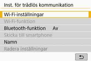 Ställa in Wi-Fi-inställningar Följ först anvisningarna nedan för att