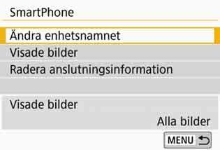 Ändra eller ta bort anslutningsinställningar 5 Kontrollera eller ändra anslutningsinställningarna.