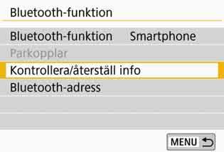 Ta bort en parkopplad enhets registrering För att parkoppla kameran med en annan smartphone, ta bort den parkopplade enhetens