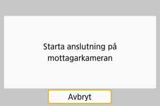 Upprätta en Wi-Fi-anslutning Anslut kameran till en annan kamera via Wi-Fi. Du kan endast ansluta kameran till en annan kamera åt gången. 1 2 3 Tryck på knappen <k>.