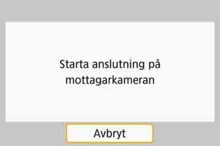 Upprätta en Wi-Fi-anslutning Anslut kameran till en annan kamera via Wi-Fi. Du kan endast ansluta kameran till en annan kamera åt gången. 1 2 3 Tryck på knappen <k>.