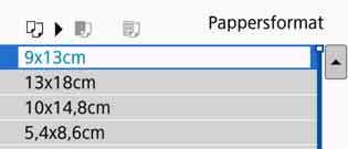 Utskriftsinställningar Q Ställa in pappersformat Välj det pappersformat som är påfyllt i skrivaren och tryck sedan på <0>. Menybilden för papperstyp visas.