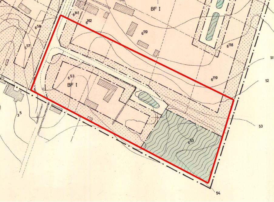 FÖRUTSÄTTNINGAR Tidigare ställningstaganden Översiktliga planer Enligt ÖPL-2010 ska området användas för bebyggelse. Detaljplaner För området gäller detaljplan 1281K-G15-R206 från 1965.