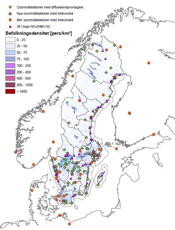 Bilaga 2 Befintliga och preliminärt föreslagna mätstationer för