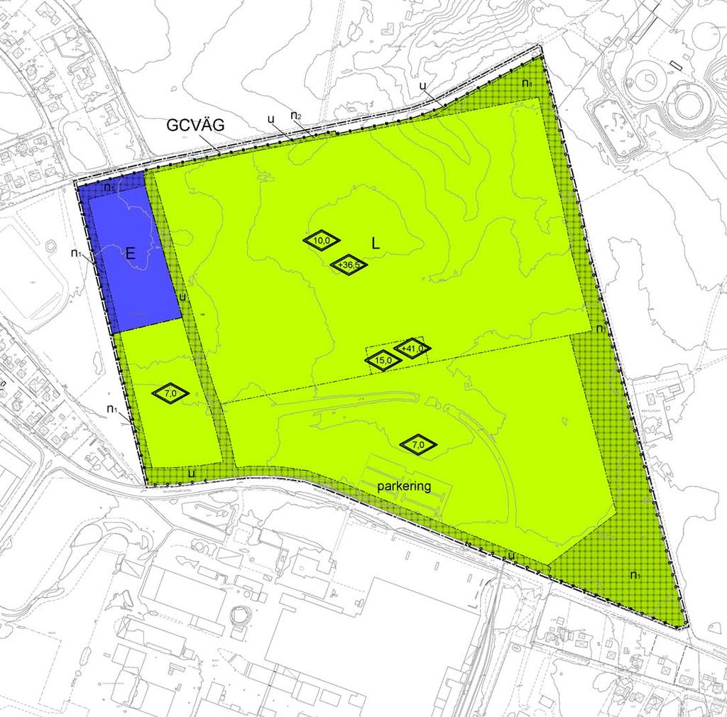 PLANENS FÖRUTSÄTTNINGAR OCH KONSEKVENSER Planförslag Planförslaget innefattar i sin helhet följande: Kvartersmark för växthusodling och tillhörande byggnader Kvartersmark för dagvattenmagasin Allmän