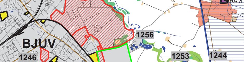 Areal Markägoförhållanden Den totala arean för planområdet är cirka 33,5 hektar. Planområdet omfattar del av fastigheten Selleberga 17:1 som ägs av Findus Sverige AB.
