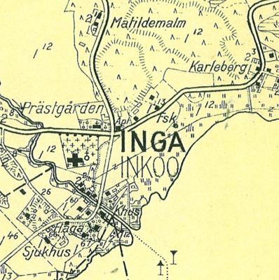 an har anvisats en utvidgning av gravgården. Från prästgården leder en smal väg längs ogården ned till åmynningen.