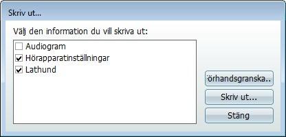 Steg 4: Finjustera hörapparaterna Använd standardverktygen i Oasis för att finjustera hörapparaterna. Använd samma förstärkning för samtliga "Multi-environment"-program, så att användaren kan jämföra.