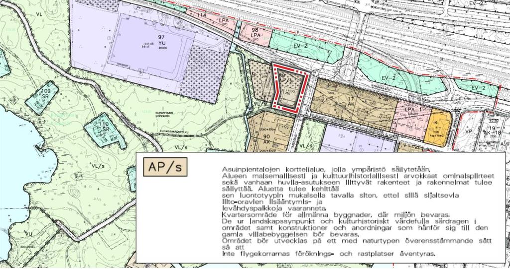 Generalplan I den av stadsfullmäktige 13.12.2011 och av HFD 4.9.2014 godkända generalplanen för Vasa 2030 är området anvisat för boende.