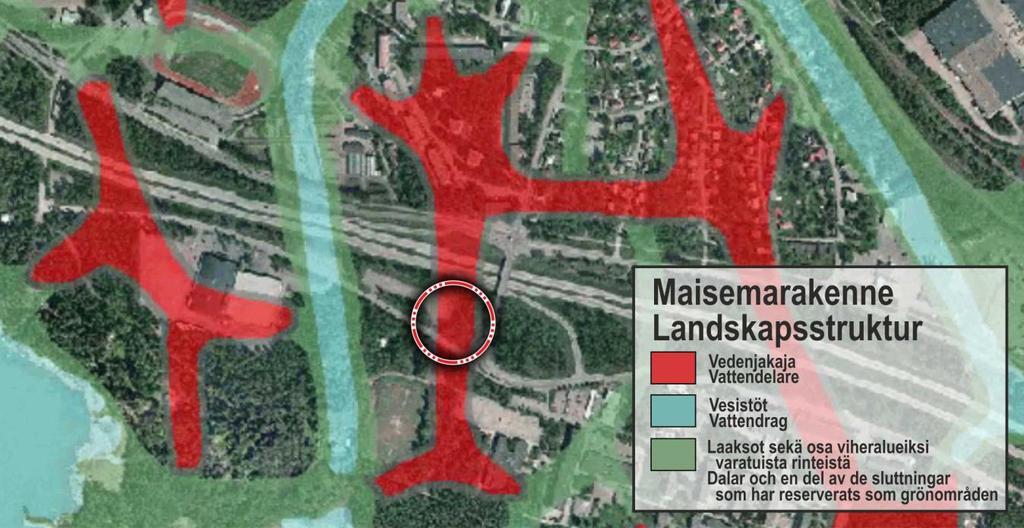 Naturmiljö och landskapsstruktur Planändringsområdets naturmiljö är moränmark som delvis