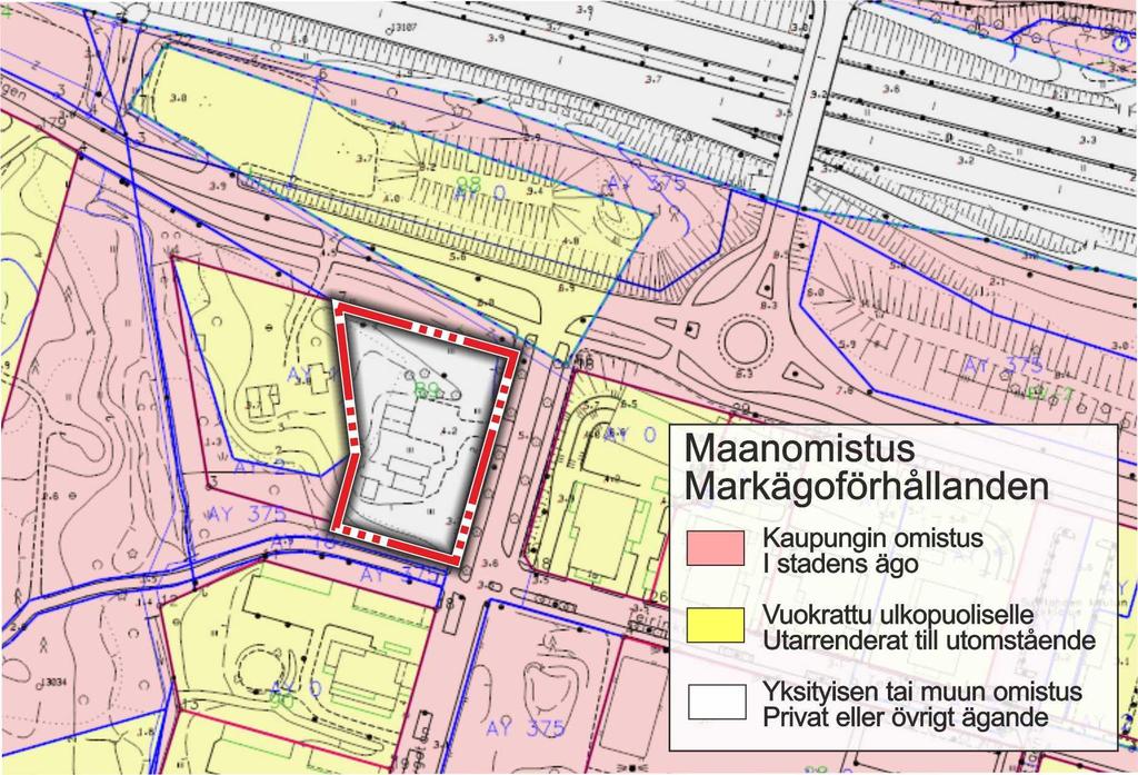 Vad beträffar landskapsstrukturen är området beläget i närheten av ett