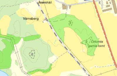 4.6.3. Naturmiljö Ett naturvårdsområde som finns med i Länsstyrelsen i Östergötlands naturvårdsprogram finns vid Örtomta öster om järnvägen.