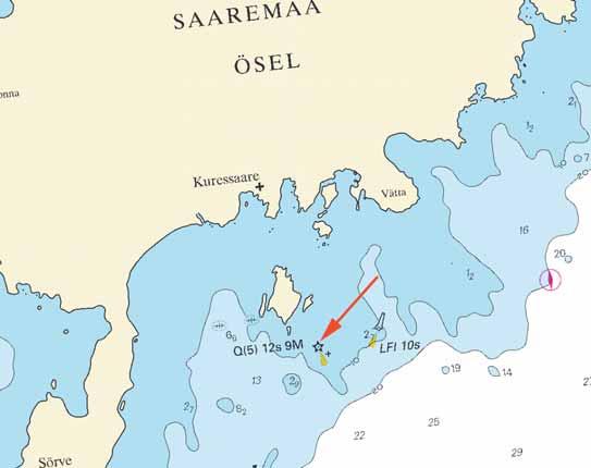 Nr 184 4 Ålands hav och Skärgårdshavet / Sea of Åland and Archipelago Sea * 4473 Sjökort/Chart: 611 Sverige. Ålands hav och Skärgårdshavet. S om Simpnäsklubb. Bokobben kummel.