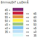 Riktvärde 55 dba, befintlig förskola, klaras i stort sett för hela utemiljön liksom. Sovplatserna utomhus är även utan åtgärder väl skyddade och klarar dba med god marginal.