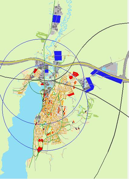Alternativ 3 Gles stad utan utbyggd infrastruktur