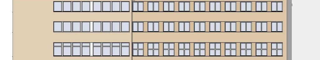 Arkitektur) Fasad mot söder,